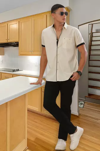 Men's linen cotton casual shirt |  half sleeves shirt for men