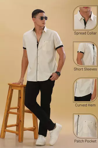 Men's linen cotton casual shirt |  half sleeves shirt for men