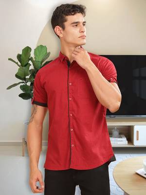 Men's linen cotton casual shirt |  half sleeves shirt for men 1