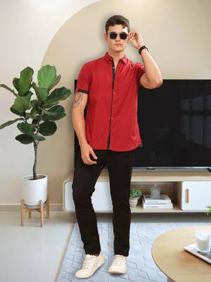 Men's linen cotton casual shirt |  half sleeves shirt for men 2