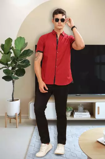 Men's linen cotton casual shirt |  half sleeves shirt for men