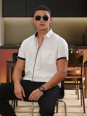 Men's linen cotton casual shirt |  half sleeves shirt for men 1