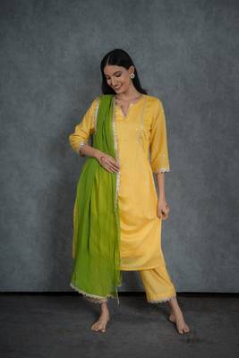 Inaayat embroidered suit set with dupatta (set of 3) 1