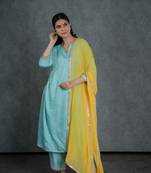 Alina embroidered suit set with dupatta (set of 3)