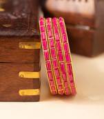 Blush simplicity gold-plated bangles