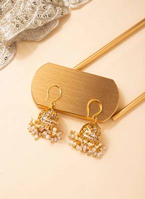 Timeless pearl cascade jhumkas 1