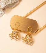 Timeless pearl cascade jhumkas
