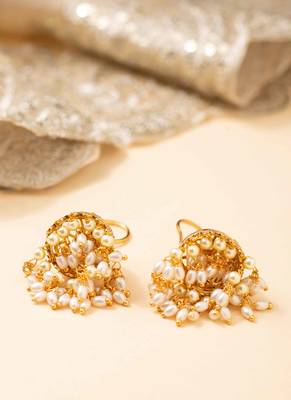 Timeless pearl cascade jhumkas 3
