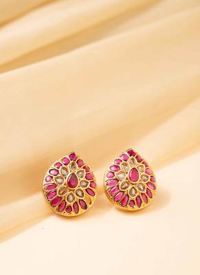 Kundan paan studs kemp earrings 1
