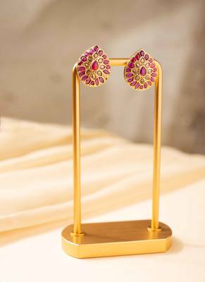 Kundan paan studs kemp earrings 2