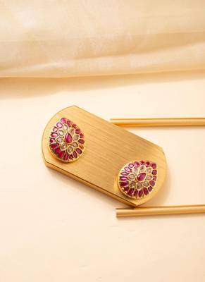Kundan paan studs kemp earrings 3