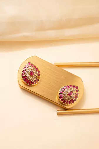 Kundan paan studs kemp earrings
