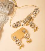 Kundan choker set with matching earrings