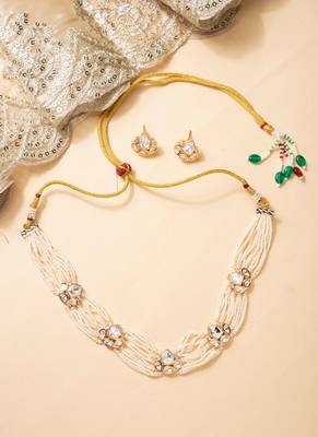 Regal radiance kundan pearl choker set 1