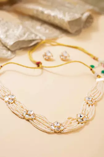 Regal radiance kundan pearl choker set