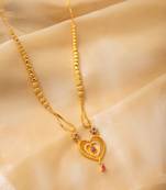 Golden heart pendant necklace
