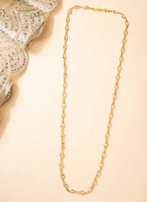 Art deco gold-tone glass necklace 1