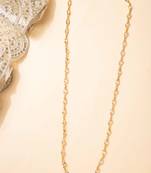 Art deco gold-tone glass necklace