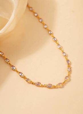 Art deco gold-tone glass necklace 2