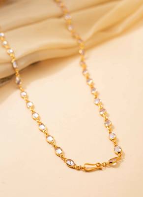 Art deco gold-tone glass necklace 3