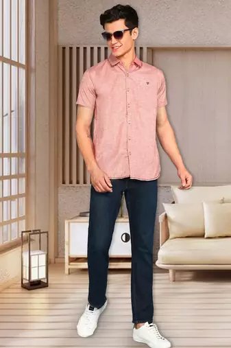 Men's slim fit lyocell casual shirt  | half sleeves shirt for men