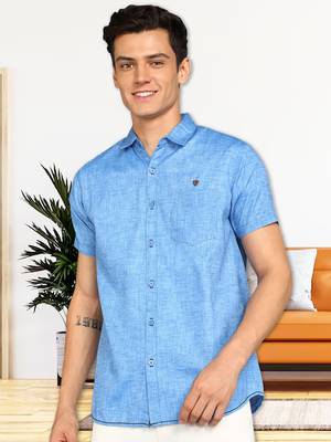 Men's slim fit lyocell casual shirt  | half sleeves shirt for men 1