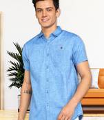 Men's slim fit lyocell casual shirt | half sleeves shirt for men
