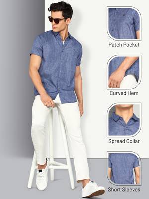 Men's slim fit lyocell casual shirt  | half sleeves shirt for men 5