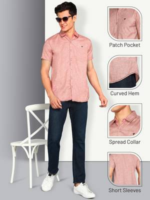 Men's slim fit lyocell casual shirt  | half sleeves shirt for men 5