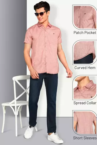 Men's slim fit lyocell casual shirt  | half sleeves shirt for men