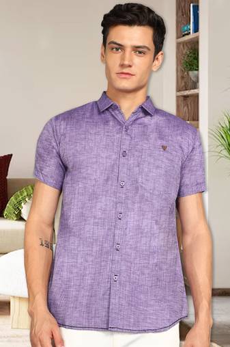Men's slim fit lyocell casual shirt | half sleeves shirt for men