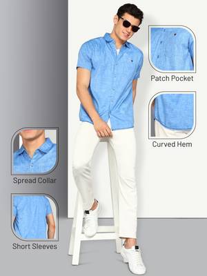 Men's slim fit lyocell casual shirt  | half sleeves shirt for men 5