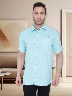 Men's slim fit lyocell casual shirt  | half sleeves shirt for men 1
