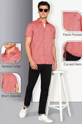 Men's slim fit lyocell casual shirt  | half sleeves shirt for men