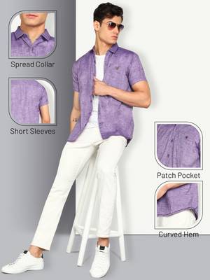 Men's slim fit lyocell casual shirt  | half sleeves shirt for men 5