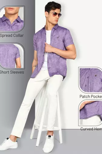 Men's slim fit lyocell casual shirt  | half sleeves shirt for men