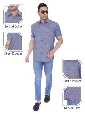Men's slim fit lyocell casual shirt  | half sleeves shirt for men 5