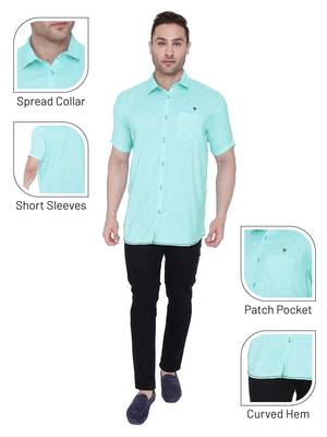 Men's slim fit lyocell casual shirt  | half sleeves shirt for men 5