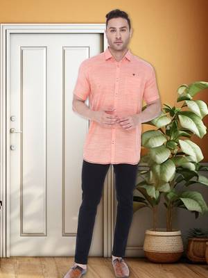 Men's slim fit lyocell casual shirt  | half sleeves shirt for men 3