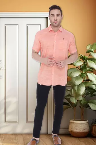Men's slim fit lyocell casual shirt  | half sleeves shirt for men