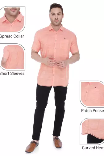 Men's slim fit lyocell casual shirt  | half sleeves shirt for men
