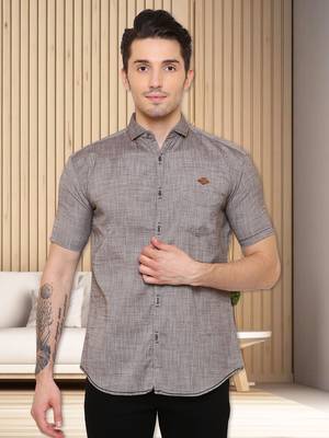 Men's slim fit lyocell casual shirt  | half sleeves shirt for men 1