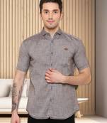 Men's slim fit lyocell casual shirt | half sleeves shirt for men
