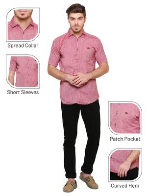 Men's slim fit lyocell casual shirt  | half sleeves shirt for men 5