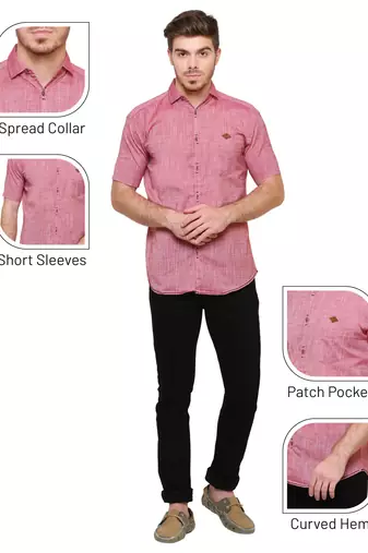 Men's slim fit lyocell casual shirt  | half sleeves shirt for men