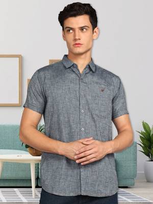 Men's slim fit lyocell casual shirt  | half sleeves shirt for men 1