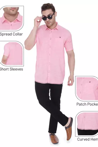 Men's slim fit lyocell casual shirt  | half sleeves shirt for men