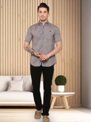 Men's slim fit lyocell casual shirt  | half sleeves shirt for men 3