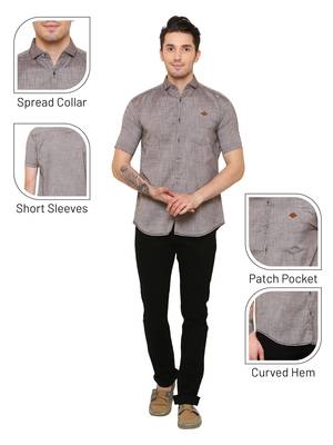 Men's slim fit lyocell casual shirt  | half sleeves shirt for men 5