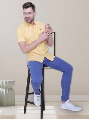 Men's slim fit lyocell casual shirt  | half sleeves shirt for men 3